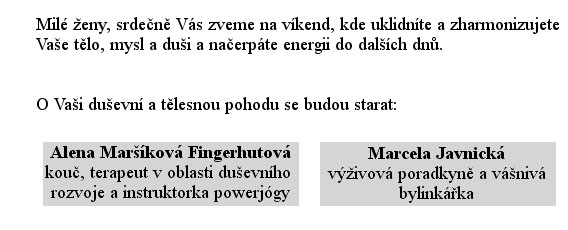 Božský víkend pro ženy